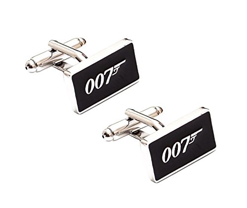 5starwarehouse® James Bond 007 Manschettenknöpfe, in Geschenkbox, Aufbewahrungsbox für Manschettenknöpfe, Stoff von 5starwarehouse