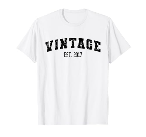Vintage Est. 2017, 6 Jahre alt für Jungen Mädchen 6. Geburtstag T-Shirt Vintage Est. 2017, 6 Jahre alt für Jungen Mädchen 6. Geburtstag T-Shirt von 6th Birthday Gifts Art Like Wow