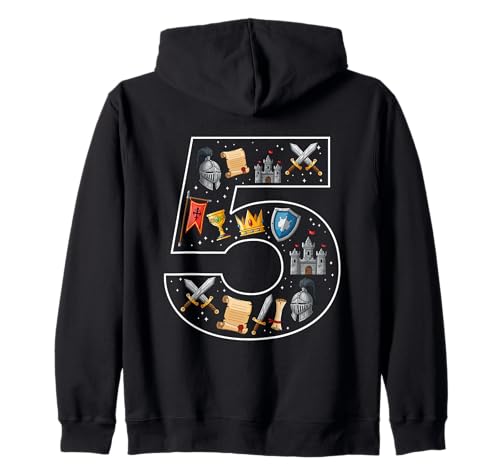 5. Geburtstag Ritterschloss 5 Jahre alt Jungen Mittelalter Kapuzenjacke 5. Geburtstag Ritterschloss 5 Jahre alt Jungen Mittelalter Kapuzenjacke von 5th Birthday Knight Castle 5 Years old Boys