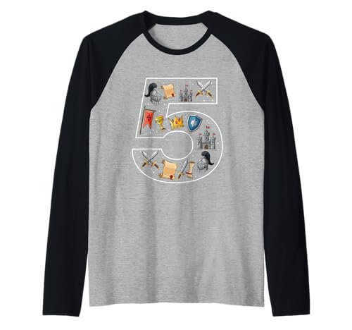 5. Geburtstag Ritterschloss 5 Jahre alt Jungen Mittelalter Raglan 5. Geburtstag Ritterschloss 5 Jahre alt Jungen Mittelalter Raglan von 5th Birthday Knight Castle 5 Years old Boys