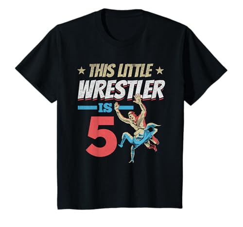 Kinder Dieser kleine Wrestler ist 5 Wrestling Birthday Boy Wrestler T-Shirt Kinder Dieser kleine Wrestler ist 5 Wrestling Birthday Boy Wrestler T-Shirt von 5th Birthday Martial Arts Wrestling Fighter