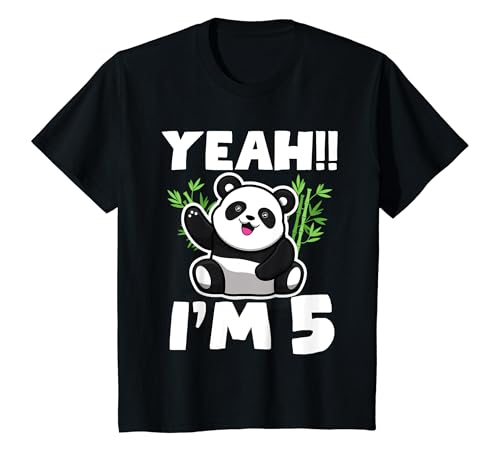 Kinder Panda 5. Geburtstag ja, ich bin 5 Jahre alt T-Shirt Kinder Panda 5. Geburtstag ja, ich bin 5 Jahre alt T-Shirt von 5th Birthday Panda