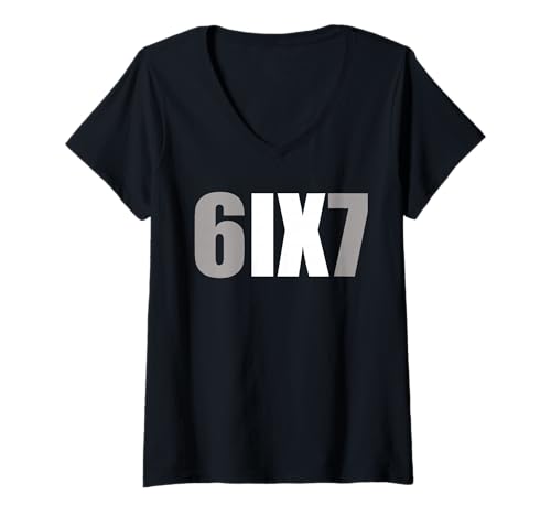 Damen 67 6IX7 Six Seven 7endy 6 7endy 67 Meme Funny 6 7 T-Shirt mit V-Ausschnitt Damen 67 6IX7 Six Seven 7endy 6 7endy 67 Meme Funny 6 7 T-Shirt mit V-Ausschnitt von 6 7 Let's Get Sendy Funny Meme Men Women Kids