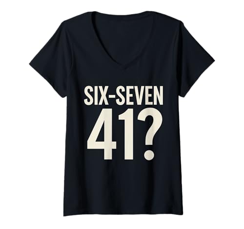 Damen Let's get Sendy 67 Six Seven 7endy 6 7endy 67 Meme Funny 41 T-Shirt mit V-Ausschnitt Damen Let's get Sendy 67 Six Seven 7endy 6 7endy 67 Meme Funny 41 T-Shirt mit V-Ausschnitt von 6 7 let's Get Sendy Trending Meme Men Women Kids
