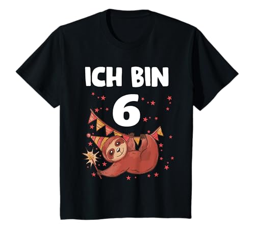 6 Geburtstag Süßes Faultier - 6 Jahre Junge und Mädchen T-Shirt 6 Geburtstag Süßes Faultier - 6 Jahre Junge und Mädchen T-Shirt von 6 Geburtstag T-Shirt 6 Jahre Junge Mädchen