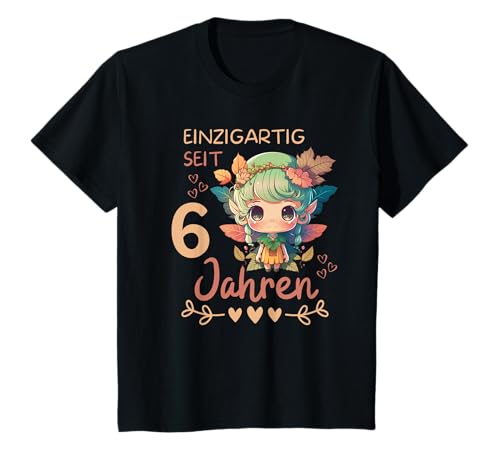 6 Geburtstag Mädchen Süße Fee Einzigartig Dekoration T-Shirt von 6 Jahre Alt Mädchen Geburtstagegeschenk Geschenk