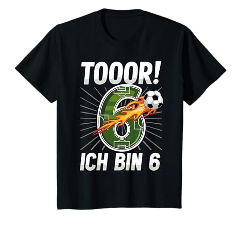 Kinder Toor Ich Bin 6 Lustig 6.Geburtstag Fußball Junge 6 Jahre T-Shirt Kinder Toor Ich Bin 6 Lustig 6.Geburtstag Fußball Junge 6 Jahre T-Shirt von 6 Jahre Geburtstag Fußball Junge