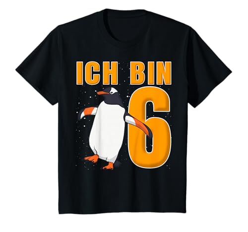 Pinguin 6 Jahre Jungen Mädchen Pinguin 6 Geburtstag T-Shirt Pinguin 6 Jahre Jungen Mädchen Pinguin 6 Geburtstag T-Shirt von 6 Jahre Pinguin 6 Geburtstagsshirts für Kinder