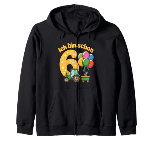 Kinder 6 Geburtstag Junge Traktor Outfit Ich Bin Schon 6 Kapuzenjacke Kinder 6 Geburtstag Junge Traktor Outfit Ich Bin Schon 6 Kapuzenjacke von 6 Year Tractors Birthday