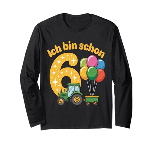 Kinder 6 Geburtstag Junge Traktor Outfit Ich Bin Schon 6 Langarmshirt Kinder 6 Geburtstag Junge Traktor Outfit Ich Bin Schon 6 Langarmshirt von 6 Year Tractors Birthday