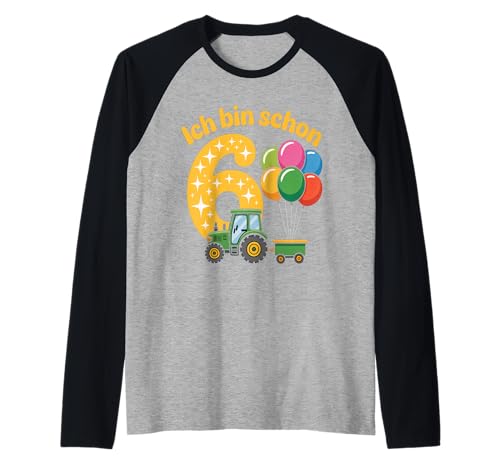 Kinder 6 Geburtstag Junge Traktor Outfit Ich Bin Schon 6 Raglan Kinder 6 Geburtstag Junge Traktor Outfit Ich Bin Schon 6 Raglan von 6 Year Tractors Birthday