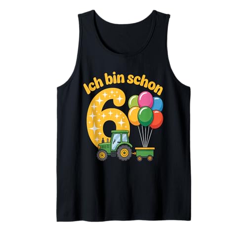 Kinder 6 Geburtstag Junge Traktor Outfit Ich Bin Schon 6 Tank Top Kinder 6 Geburtstag Junge Traktor Outfit Ich Bin Schon 6 Tank Top von 6 Year Tractors Birthday