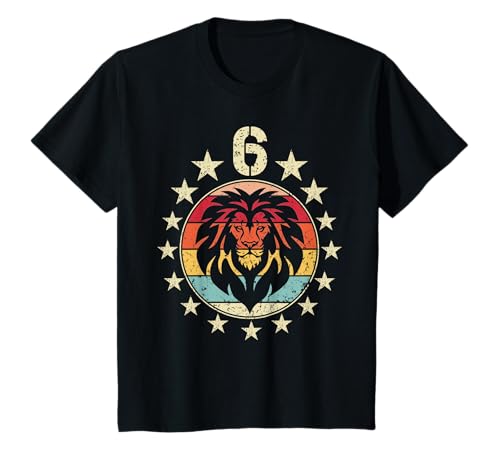 Löwe Geburtstag 6 Jahre alt Junge Mädchen Löwe 6. Geburtstag T-Shirt Löwe Geburtstag 6 Jahre alt Junge Mädchen Löwe 6. Geburtstag T-Shirt von 6 Years Old Birthday Lion Lovers