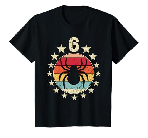 6. Geburtstag Spinne 6 Jahre alt Spinne Geburtstag Junge Mädchen T-Shirt von 6 Years Old Birthday Spider Lovers