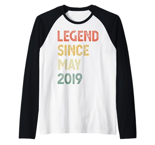 Legende seit Mai 2019, 6. Geburtstag, Jungen und Mädchen Raglan Legende seit Mai 2019, 6. Geburtstag, Jungen und Mädchen Raglan von 6 Years Old Legend Born May 2019