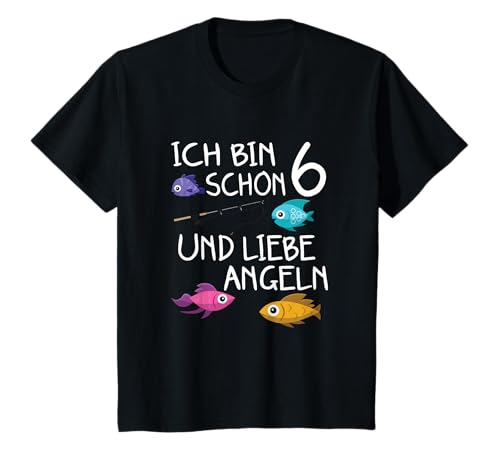 Kinder Ich bin schon 6 und liebe Angeln 6.Geburtstag Fische T-Shirt Kinder Ich bin schon 6 und liebe Angeln 6.Geburtstag Fische T-Shirt von 6. Geburtstag Fischen Junge und Vater Geschenk