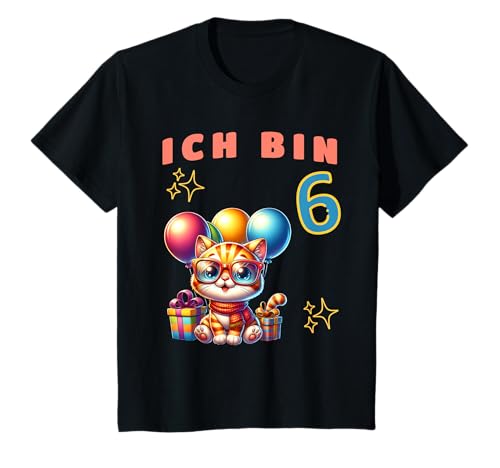 Kinder Lustige Katze Ich bin 6 Jahre alt 7. Geburtstag T-Shirt Kinder Lustige Katze Ich bin 6 Jahre alt 7. Geburtstag T-Shirt von 6. Geburtstag Ich bin 6 Lustige Katze