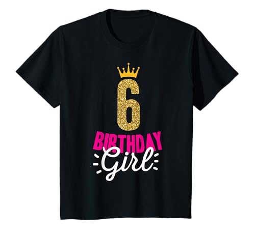 6. Geburtstag Mädchen Birthday Girl Krone süßes Geschenk T-Shirt 6. Geburtstag Mädchen Birthday Girl Krone süßes Geschenk T-Shirt von 6. Geburtstag Mädchen Teenager Deko Geschenkideen