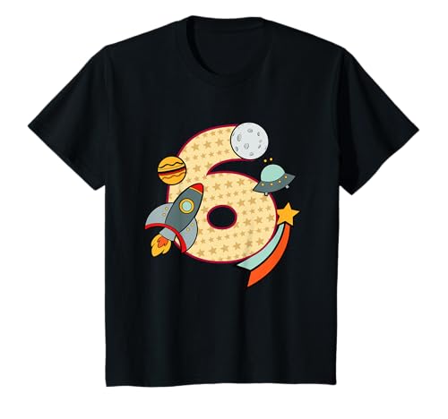 Weltraum Geburtstagsshirt 6 Jahre Jungs 6. Geburtstag T-Shirt Weltraum Geburtstagsshirt 6 Jahre Jungs 6. Geburtstag T-Shirt von 6. Geburtstag Weltraum Jungs Geschenk-Ideen