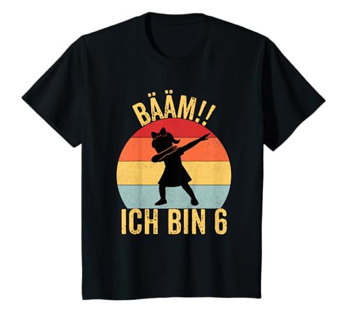 Geburtstagskleidung 6 Jahre Mädchen 6. Geburtstag T-Shirt von 6. Geburtstag dabbing Mädchen Geschenkideen