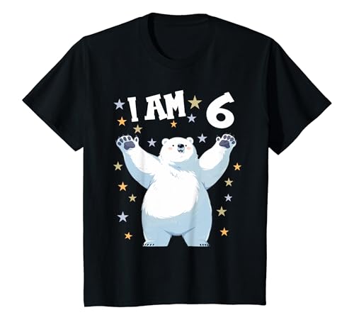 Kinder 6 Jahre alt Eisbären Eisbär 6. Geburtstag T-Shirt von 6.Geburtstag Eisbären Eisbär Junge Mädchen Shop