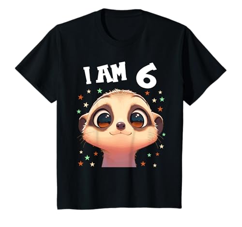 Kinder 6 Jahre alt Erdmännchen 6. Geburtstag T-Shirt von 6.Geburtstag Erdmännchen Shop