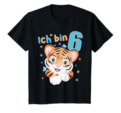 Kinder 6 Jahre alt Ich bin 6 Tiger 6. Geburtstag T-Shirt Kinder 6 Jahre alt Ich bin 6 Tiger 6. Geburtstag T-Shirt von 6.Geburtstag Tiger Junge Mädchen Outfit