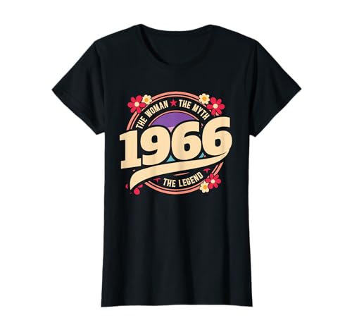 Vintage 60 Jahre Jahrgang 1966 Legende Geburtstag Frauen T-Shirt von 60 Jahre Frau Geburtstag Jahrgang 1966 Ideen