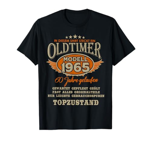 Herren 60. Geburtstag Oldtimer Herren 1965 Spruch Lustig T-Shirt von 60 Jahre Geburtstagsgeschenk 1965