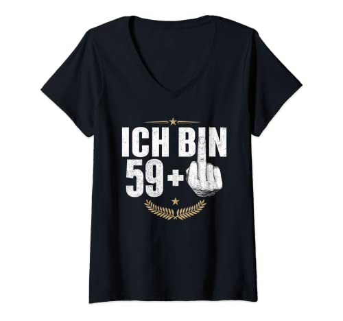 Damen Lustig Humor Witz 60 Jahre Geburtstag Birthday T-Shirt mit V-Ausschnitt von 60 Jahre Shirts