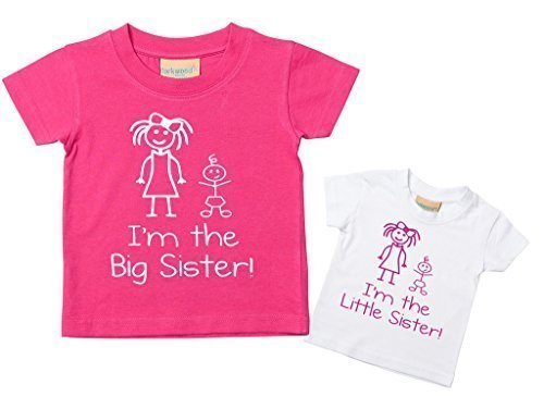 60 Second Makeover Limited I'm The Little Schwester I'm The Big Schwester T-Shirt Set Baby Kleinkind Kinder Verfügbar in den Größen 0-6 Monate Neu Baby Schwester Geschenk von 60 Second Makeover Limited