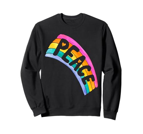 Friedenszeichen Liebe 60er 70er Jahre Shirts 70er Jahre Outfits für Frauen Sweatshirt von 60 s 70 s Shirts 70s Outfits For Women