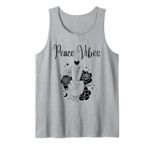 Peace Sign Vibes Love 60er 70er Jahre Shirts 70er Jahre Outfits für Frauen Tank Top von 60 s 70 s Shirts 70s Outfits For Women