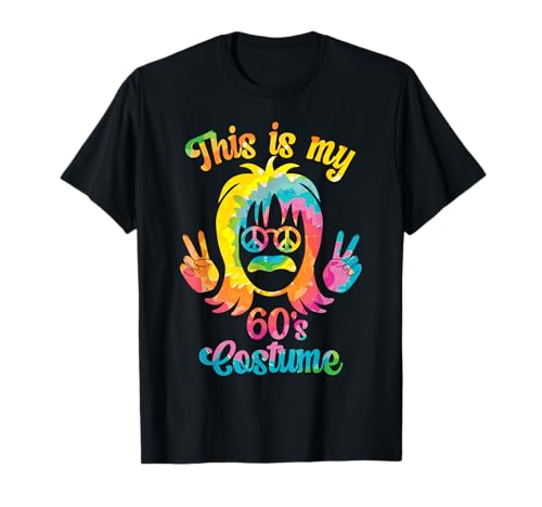 This Is My 60er Jahre Kostüm, 60er Jahre Outfit für Männer und 1960er Jahre Batikfärbung T-Shirt von 60's Theme Party Outfits & Sixties Accessories