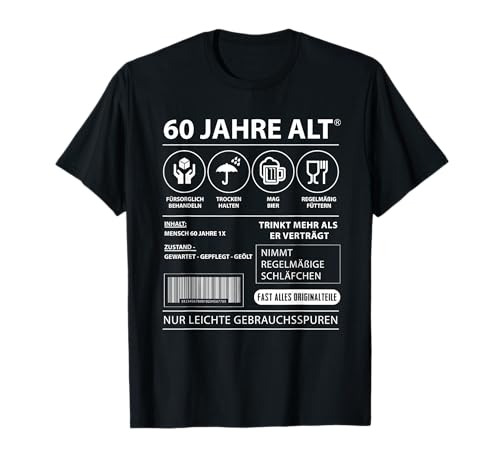 60 Jahre alt Alles original 60. Geburtstag Männer Frauen T-Shirt 60 Jahre alt Alles original 60. Geburtstag Männer Frauen T-Shirt von 60. Geburtstag Party Geburtstagsgeschenk