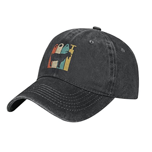 600 Baseball Cap, Retro Vintage Ziege Schachtelhalm Kappe Waschbar Pferdeschwanz Kappe Freizeit Schirmmütze Für Outdoor Erwachsenen Erwachsene,Unisex von 600