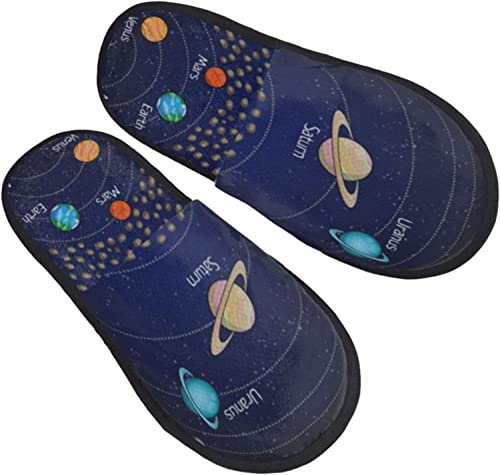 Hausschuh Pädagogischer Astronomie-Planet Slippers Bequem Plush Slippers Soft Herren Pantoffeln Für Drinnen Winter Indoor L von 600