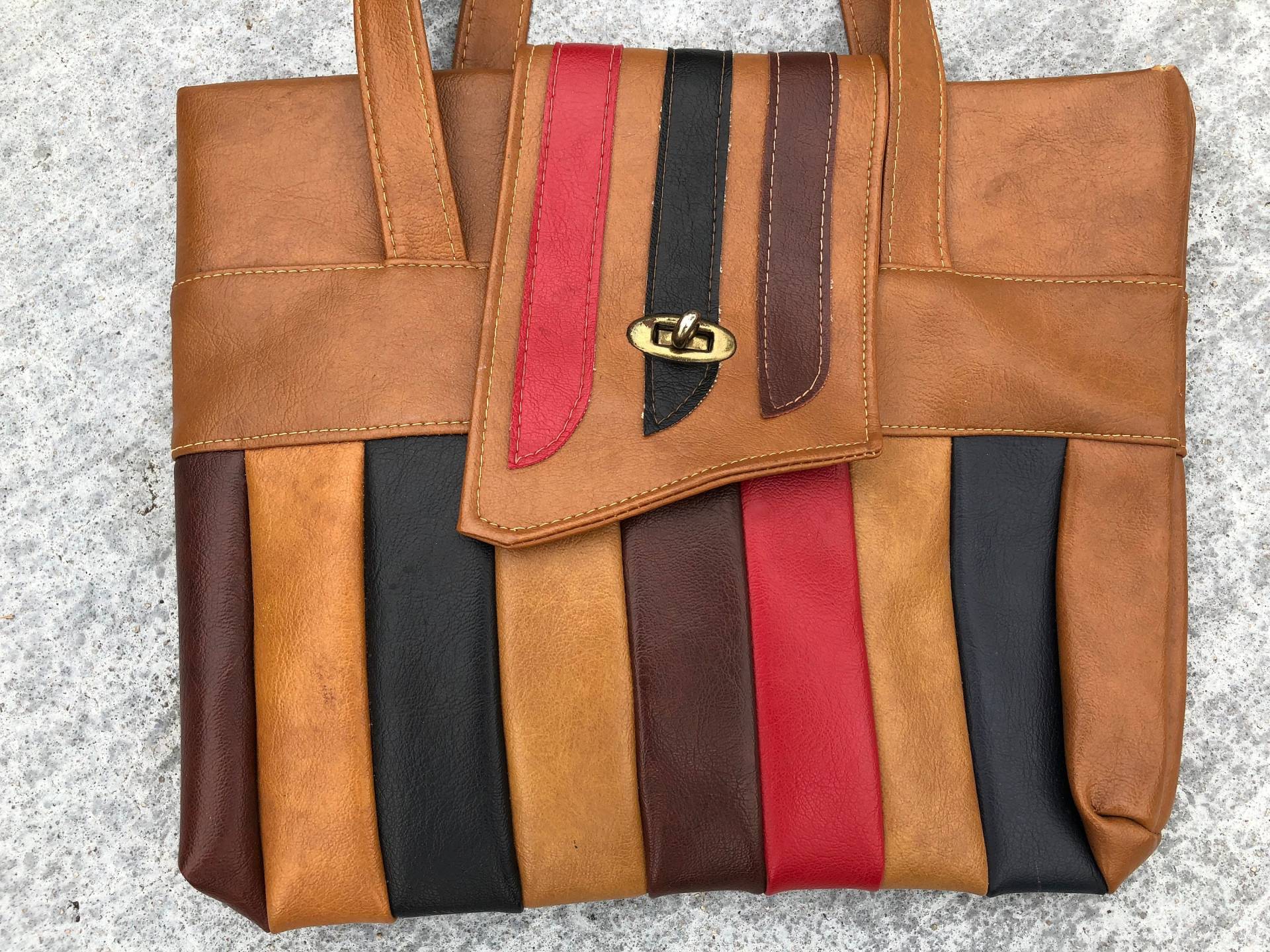 Retro-1970Er Jahre Faux Leder Geldbörse Retro-1970Er Jahre Faux Leder Geldbörse von 60WattVintage