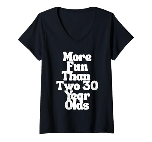 Damen Lustiger als Zwei 30-Jährige knebeln sarkastisch 60 Jahre alt T-Shirt mit V-Ausschnitt von 60th Birthday