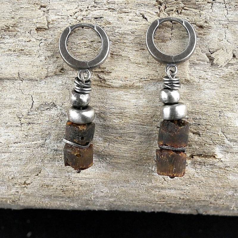 Handgemachte Ohrringe Aus Oxidiertem Silber 925 Und Bernstein Handgemachte Ohrringe Aus Oxidiertem Silber 925 Und Bernstein von 626elements