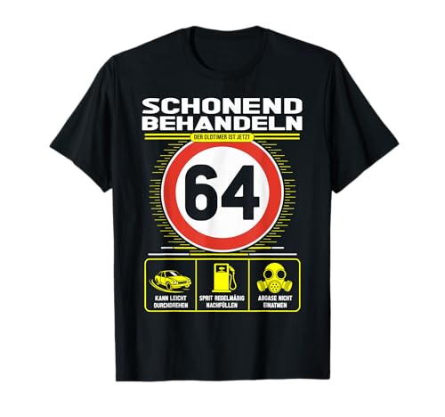 64 Geburtstag Mann Geschenk Männer 64 Jahre Spruch Lustiges T-Shirt 64 Geburtstag Mann Geschenk Männer 64 Jahre Spruch Lustiges T-Shirt von 64. Geburtstag Geschenk Spruch Oldtimer 64 Jahre