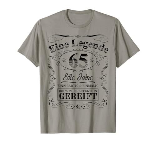 Legende 65 Jahre 65. Geburtstag Männer Frauen Vintage Deko T-Shirt Legende 65 Jahre 65. Geburtstag Männer Frauen Vintage Deko T-Shirt von 65 Jährige Geburtstagsgeschenke & Geschenkideen
