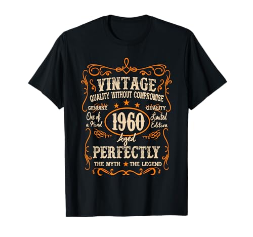 Vintage 1960 65th Birthday Gifts 65 Year Old For Men Women T-Shirt von 65th Birthday Gift 1960 65 Year Old T-Shirt