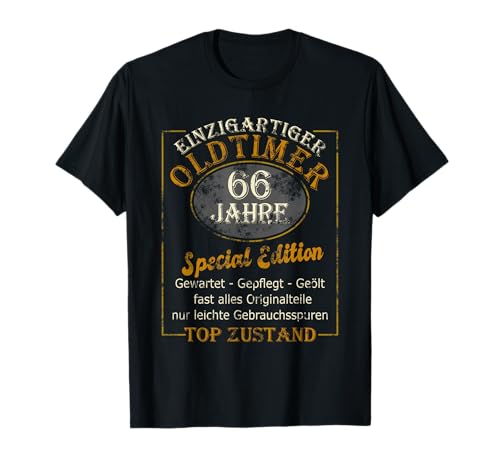 66. Geburtstag Mann 66 Jahre alt Oldtimer Männer 66er Papa T-Shirt 66. Geburtstag Mann 66 Jahre alt Oldtimer Männer 66er Papa T-Shirt von 66 Jahre Geschenke Geburtstag Geschenk Deko Design