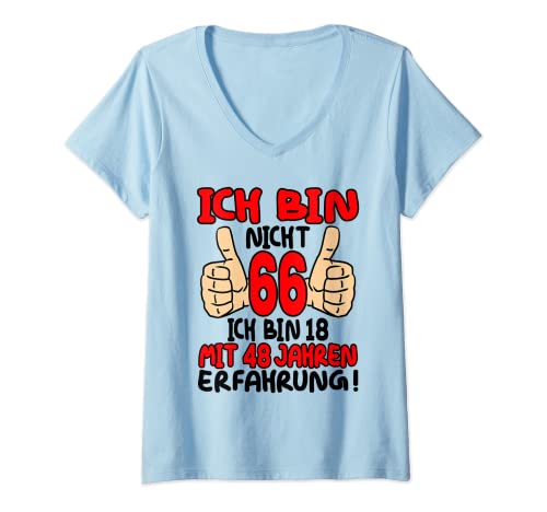 Damen 66 Geburtstag Mann Frau 66 Jahre Herren T-Shirt mit V-Ausschnitt Damen 66 Geburtstag Mann Frau 66 Jahre Herren T-Shirt mit V-Ausschnitt von 66. Geburtstag 66 Jahre Geburtstagsgeschenk Mann