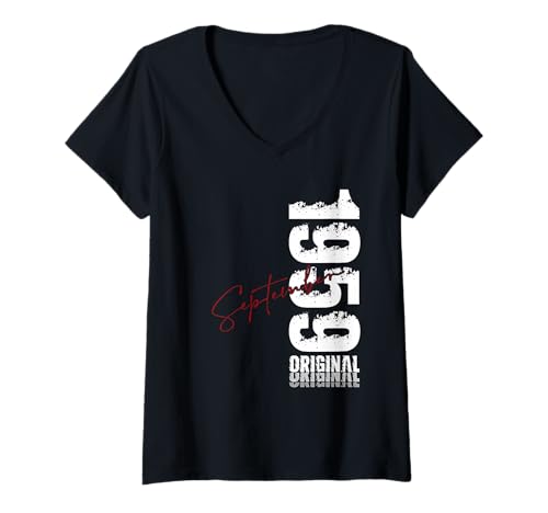 Damen 66. Geburtstag Mann Geschenk Original September 1959 T-Shirt mit V-Ausschnitt Damen 66. Geburtstag Mann Geschenk Original September 1959 T-Shirt mit V-Ausschnitt von 66. Geburtstag Geschenk Original September 1959