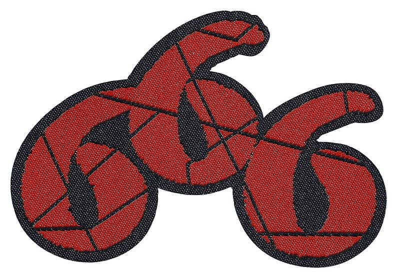 666 Cut-Out Patch schwarz rot von 666