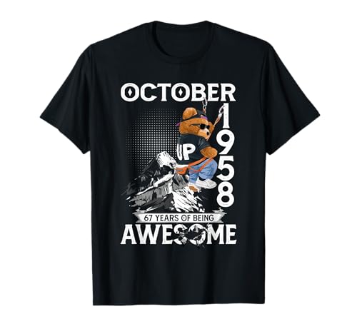 67th Birthday The Bear Legends October 1958 67 Years Old Men T-Shirt 67th Birthday The Bear Legends October 1958 67 Years Old Men T-Shirt von 67 Years Old Awesome Cool Bear Since October 1958