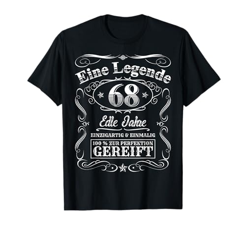 Legende 68 Jahre 68. Geburtstag Männer Frauen Vintage Deko T-Shirt von 68 Jährige Geburtstagsgeschenke & Geschenkideen