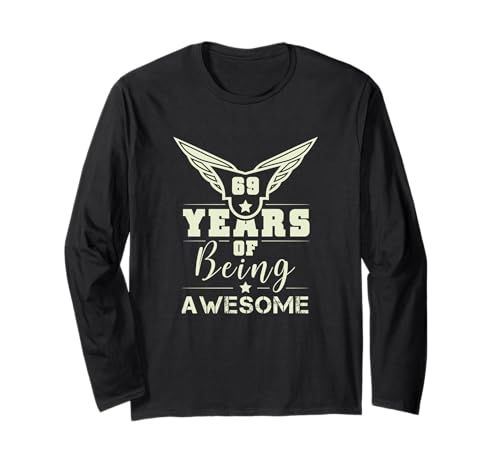 Vintage-Geschenke zum 69. Geburtstag für Damen, 69 Langarmshirt von 69 Jahre alte Vintage 69. Geburtstagsgeschenke für